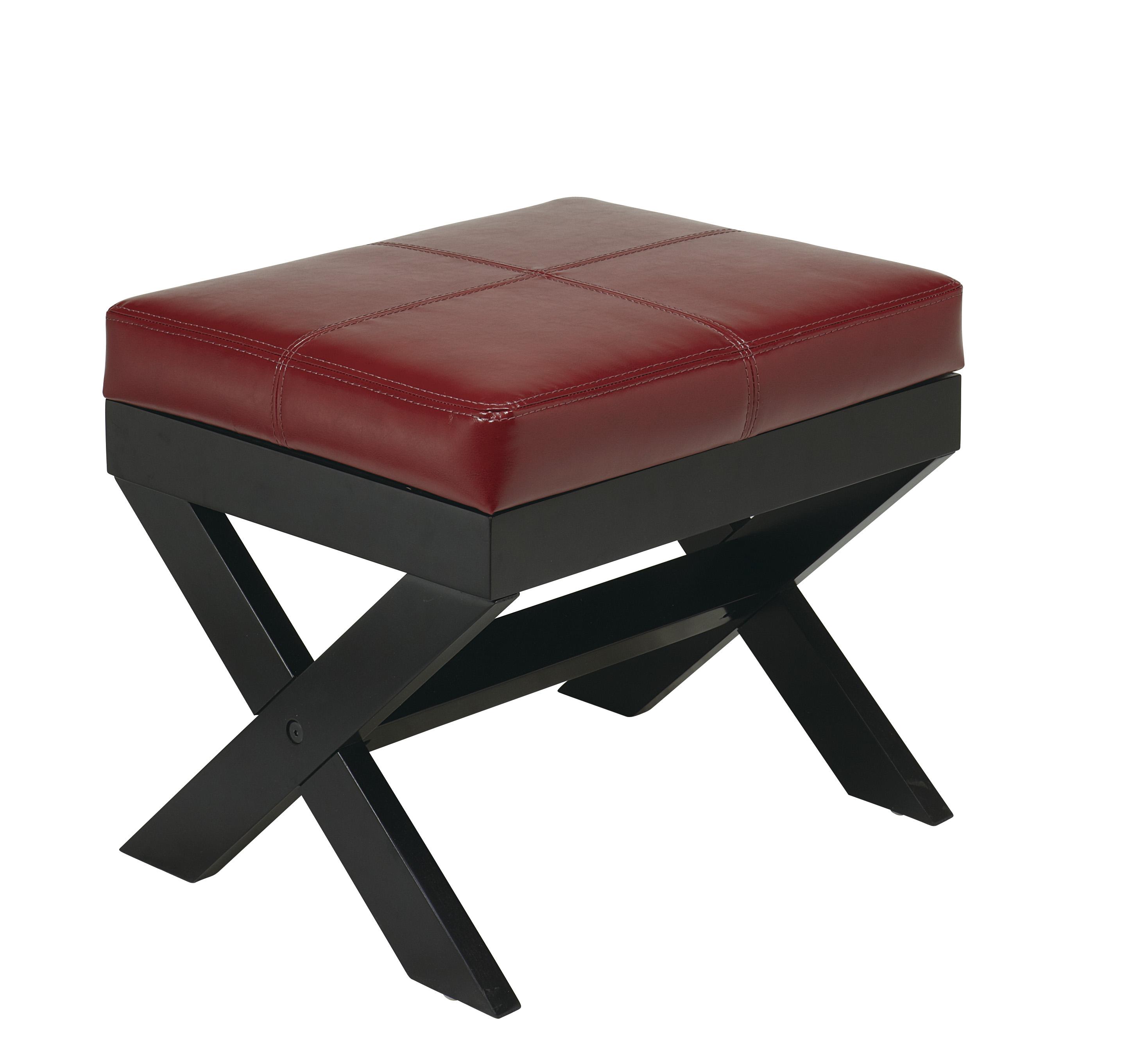 Metro MET15RD XLeg Upholstered Ottoman Sadler's Home Furnishings